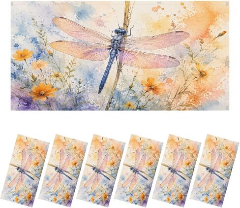 4 Pack Light Covers for Ceiling Lights Magnetic Fluorescent Light Covers for Classroom Dragonfly Watercolor Style Aquarelle Dragonfly for Ceiling Lamp Shade for Home Office School in Kuwait