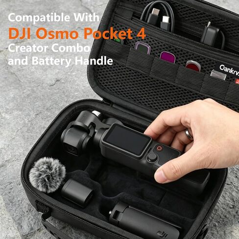 Osmo Pocket 4 Carrying Case Shoulder Bag | For DJI Osmo Pocket 4 Creator Combo/Xtra Muse, Compatible with Osmo Pocket 4/3 Battery Handle,With Removable Shoulder Strap in Kuwait