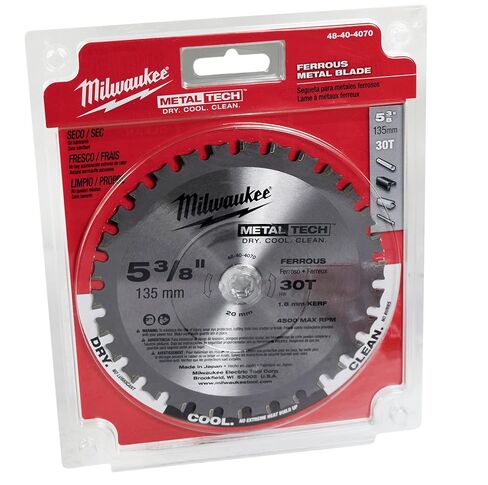 Milwaukee 48-40-4070 5-3/8 in. x 30 Teeth Ferrous Metal Circular Saw Blade (3 Pack) in Kuwait