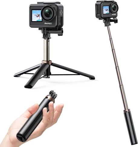 AKASO Flexible Selfie Stick Tripod for Action Camera Shooting Video Vlog | Compatible with AKASO EK7000/Brave 4/EK7000 Pro/Brave 7 LE/Brave 7/GoPro Hero 13/12/11/10/ 9/Max/DJI Osmo Action 5/4/3 in Kuwait