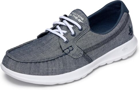 Skechers Women's Go Walk Lite Isla Boat Shoe | Walking, Boat Shoe, 5GEN Cushioning, Goga Max, Machine Washable, Vegan in Kuwait