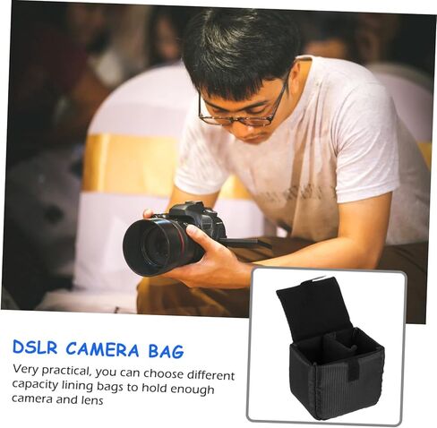 OSALADI Waterproof Shockproof Camera Lens Protective Case Bag 5.91 Inch Portable Thickened Lens Pouch for Outdoor Photography Equipment Storage in Kuwait