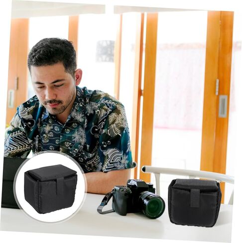 OSALADI Waterproof Shockproof Camera Lens Protective Case Bag 5.91 Inch Portable Thickened Lens Pouch for Outdoor Photography Equipment Storage in Kuwait