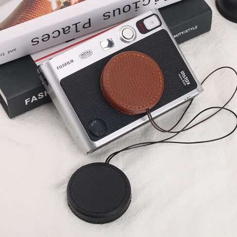 Lens Cap Fit for Fujifilm Mini EVO Instant Camera, Anti-Scratch Aluminum Lens Cover with Flocking Internal (Brown) in Kuwait