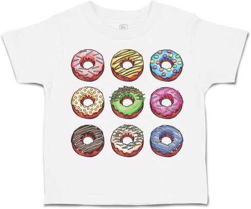 Toddler T-Shirt Donuts Funny Humor Cotton 0 Boy & Girl Clothes Baby Funny Tee in Kuwait