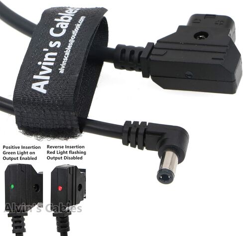 Alvin's Cables AlvinTap (Protective DTap) to 2.1 DC 12v Right Angle Cable for Blackmagic Video Assist, Atomos Shogun, SmallHD 702 Monitor 60cm|23.6in in Kuwait