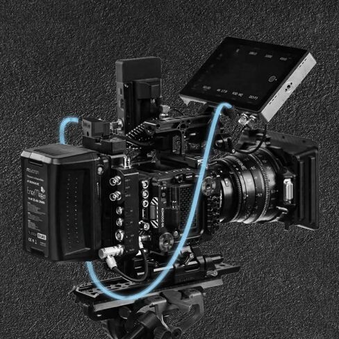 Alvin's Cables AlvinTap (Protective DTap) to 2.1 DC 12v Right Angle Cable for Blackmagic Video Assist, Atomos Shogun, SmallHD 702 Monitor 60cm|23.6in in Kuwait