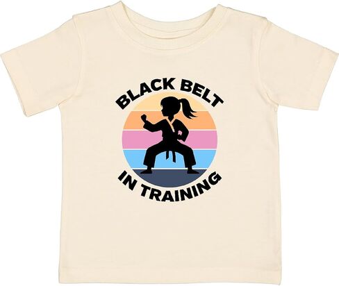 inktastic Girls Karate Black Belt in Training Baby T-Shirt in Kuwait