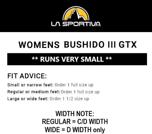 La Sportiva Womens Bushido III GTX Running Shoe, STN-Blu/Moon, 7 Wide | EU 38 Equivalent Size, Waterproof Performance Mountain/Trail Running Shoe, Highly Breathable, Sure Grip & Stability in Kuwait
