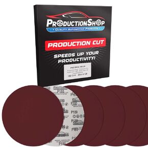 ProductionShop Premium 9" PSA Red Sanding Discs, 30 Disc Variety Pack, Grits 60, 80, 120, 150, 180, 220 - Self Adhesive Stickyback Sandpaper for Drywall, Woodworking Sand Automotive Paint in Saudi Arabia