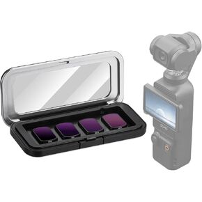 Pocket 3 Case – Magnetic Filter Case for Pocket 3/4, Slim 12mm Camera Lens Osmo Storage Box with 6-Slot Organizer, Water-Resistant Hard Shell, Portable Photography Accessories in Saudi Arabia