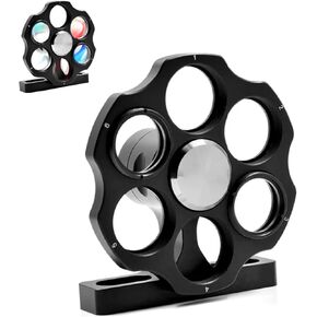 Filter Wheel,with SM1 Thread,Aluminum Alloy 1 Inch Filter Wheel Mount Holder, Manual Rotatable 6 Hole Turret,for 25mm Optics (Dual Wheels) in Saudi Arabia