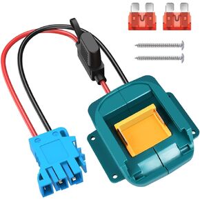 QSDXNYDC لمحول بطارية عجلة الطاقة لبطارية ماكيتا 18 فولت LXT مع موصل الصمامات والتبديل 14 AWG لـ BL1850B، BL1860B، BL1830B، BL1840B، BL1820B لألعاب السيارات Rc DIY والروبوتات وشاحنة Rc in Kuwait