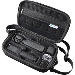 Skyreat Osmo Pocket 3 Case, Portable PU Storage Protective Bag for DJI Osmo Pocket 3 Creator Combo Accessories (Black) in Saudi Arabia