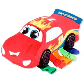 Buckle Toys, Bullet Racecar Plush Learning Toy, Develop Fine Motor Skills | Sensory Learning Activity Toys, Toddler Plane Travel Essential in Kuwait
