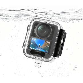 Compatible with Osmo 360 Waterproof Case, 45M/150FT Depth Waterproof Case, Panoramic Lens with Blind Spot Elimination, Shockproof PC Shell for Diving in Kuwait