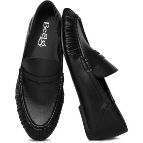 Penny Loafers for Women Suede Flats Shoes Casual Loafer Dressy Vintage Work Business Flat Shoe in Kuwait