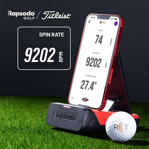 Rapsodo Mobile Launch Monitor Golf Simulator | MLM iPhone & iPad Only | Indoor & Outdoor Swing Analyzer & Tracker | GPS Satellite View | Ball Speed, Club Speed & Launch Angle Data in Kuwait