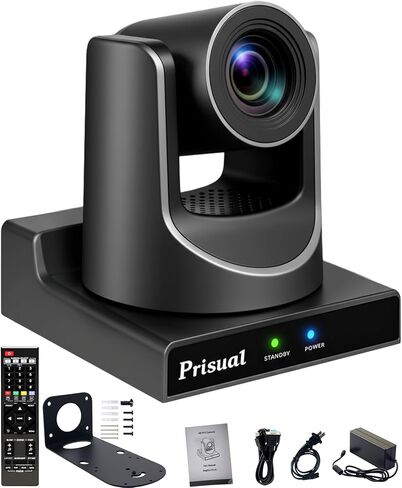 Prisual 4K NDI PTZ Camera, Advanced PTZ Auto Tracking 20X HDMI/USB3.0 PTZ Camera, TURE 4K 1/1.8" UHD 30P with Built-in Tally Light for Church Conference Events, PT20X-4K-N in Saudi Arabia