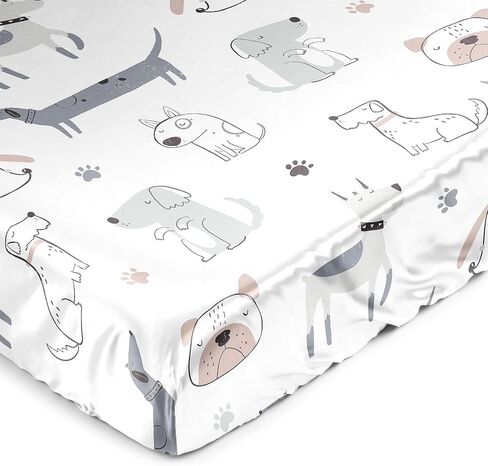 Sweet Jojo Designs Jungle Animals Boy Girl Gender Neutral Baby Satin Fitted Crib Sheet Infant Newborn Nursery Toddler Bed Room Standard Mattress Boho Wildlife Safari Gray Elephant Giraffe Lion Monkey in Kuwait