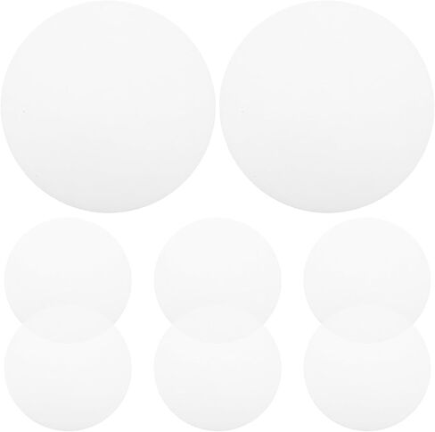 8pcs round LED Light Diffuser Cover for Drum Lampshades and LED Fixtures, Sturdy PC Material with Dazzle-proof Feature, for DIY Lamp Shield and Indoor Environments in Kuwait
