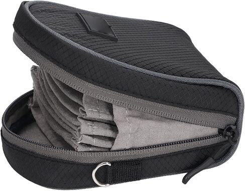 8 in 1 Lens Filter Case, Waterproofs Camera Lens Filter Storage Pouch with Shoulder Strap for Filter Up to 95mm in Kuwait