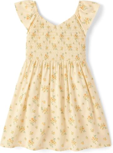 The Children's Place Baby Girls' and Toddler Short Sleeve Smocked Summer Dresses in Kuwait