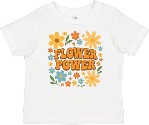 inktastic Flower Power Retro Floral Graphic Hippie Vibes Baby T-Shirt in Kuwait