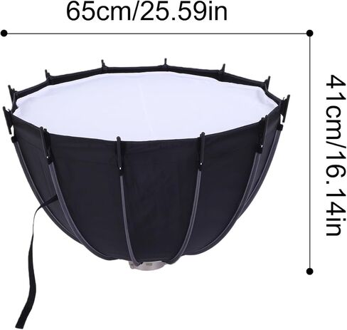 Asixxsix 25.6 Inch Quick Release Umbrella Softbox, Parabolic Deep Reflective Umbrella LED Video Light with Diffuser Coverfor Photography Studio, Live Streaming and Travel in Kuwait