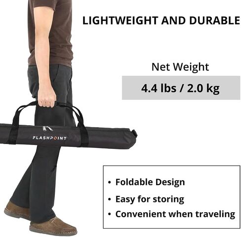 Flashpoint 9.5' White Color Coded Pro Air Cushioned Heavy Duty Light Stand for Photography, This Photography Light Stand is Portable, Lightweight and Durable V2, FP-S-9-WH-V2 in Kuwait
