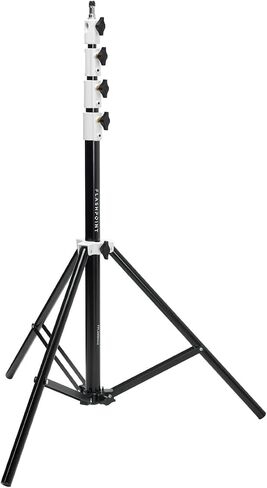 Flashpoint 9.5' White Color Coded Pro Air Cushioned Heavy Duty Light Stand for Photography, This Photography Light Stand is Portable, Lightweight and Durable V2, FP-S-9-WH-V2 in Kuwait