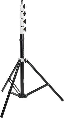 Flashpoint 9.5' White Color Coded Pro Air Cushioned Heavy Duty Light Stand for Photography, This Photography Light Stand is Portable, Lightweight and Durable V2, FP-S-9-WH-V2 in Kuwait