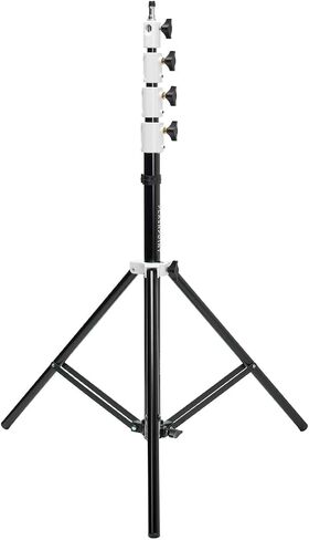 Flashpoint 9.5' White Color Coded Pro Air Cushioned Heavy Duty Light Stand for Photography, This Photography Light Stand is Portable, Lightweight and Durable V2, FP-S-9-WH-V2 in Kuwait