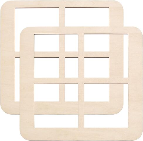 BENECREAT 2Pcs Wood Laser Engraver Jig, Coaster Laser Engraving Jig with 4 Slots for Professional Laser Engraving and Coaster Display, Slot: 4x4 inch in Kuwait