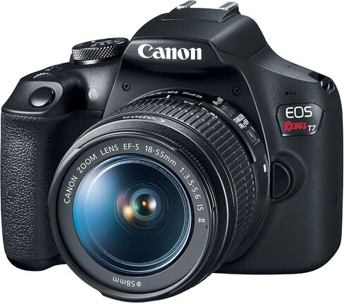 Canon EOS Rebel T7 DSLR Camera w/Canon EF-S 18-55mm f/3.5-5.6 IS II Lens + Extra Battery + Case + 64GB Memory (22pc Bundle) (Renewed) in Kuwait