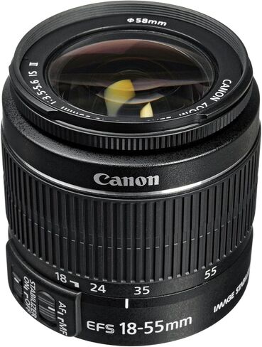 Canon EOS Rebel T7 DSLR Camera w/Canon EF-S 18-55mm f/3.5-5.6 IS II Lens + Extra Battery + Case + 64GB Memory (22pc Bundle) (Renewed) in Kuwait