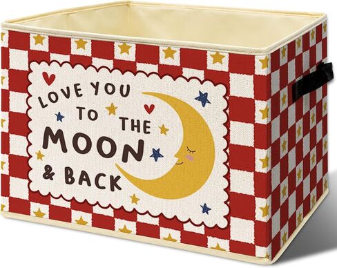 Boys Nursery Cozy Family Storage Bins Box Foldable Basket for Organizing | boys room collapsible storage bins box with handles, friendship basket organizer for toddler bedroom playroom, 10x14 in in Kuwait