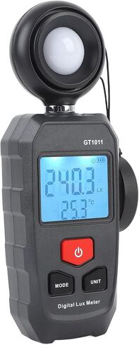 LiebeWH Digital Illuminance Light Meter, FC Meter with 0-200000 LX Range and Temperature Sensor, for Indoor Outdoor Plants LED Grow Light Photography in Kuwait