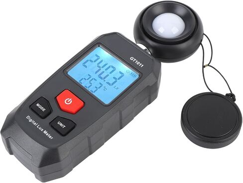 LiebeWH Digital Illuminance Light Meter, FC Meter with 0-200000 LX Range and Temperature Sensor, for Indoor Outdoor Plants LED Grow Light Photography in Kuwait