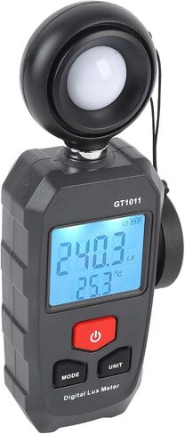 LiebeWH Digital Illuminance Light Meter, FC Meter with 0-200000 LX Range and Temperature Sensor, for Indoor Outdoor Plants LED Grow Light Photography in Kuwait
