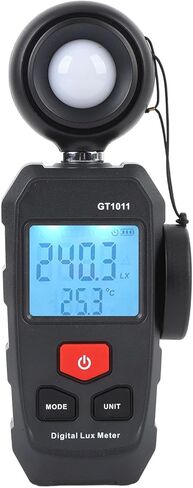 LiebeWH Digital Illuminance Light Meter, FC Meter with 0-200000 LX Range and Temperature Sensor, for Indoor Outdoor Plants LED Grow Light Photography in Kuwait