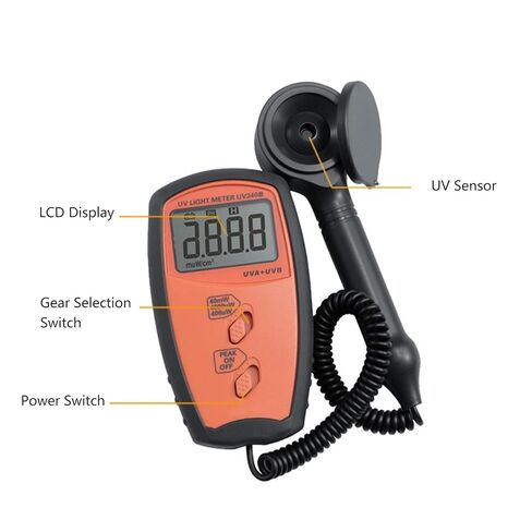 Light Meter, A B Tester with LCD Display, Portable Meter for Lamp Testing and More for Measuring Light, Test Range: 0-40mW, 290-390nm in Kuwait