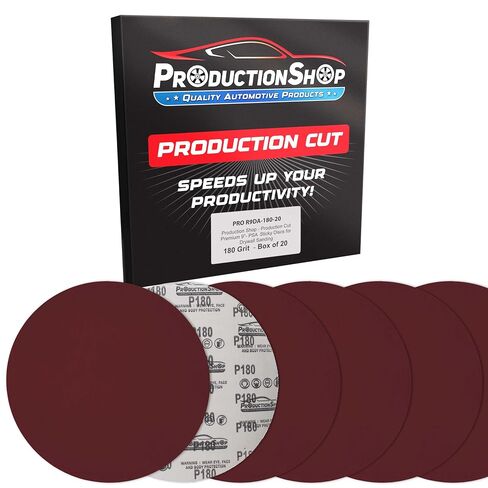ProductionShop Premium 9" PSA Red Sanding Discs, 30 Disc Variety Pack, Grits 60, 80, 120, 150, 180, 220 - Self Adhesive Stickyback Sandpaper for Drywall, Woodworking Sand Automotive Paint in Kuwait