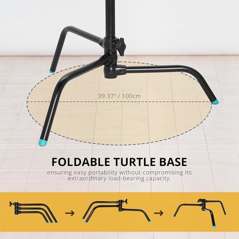 Flashpoint 40" Quick Sliding Leg C-Stand Kit with 2.5" Grip Head & 40" Grip Arm (Black) in Kuwait