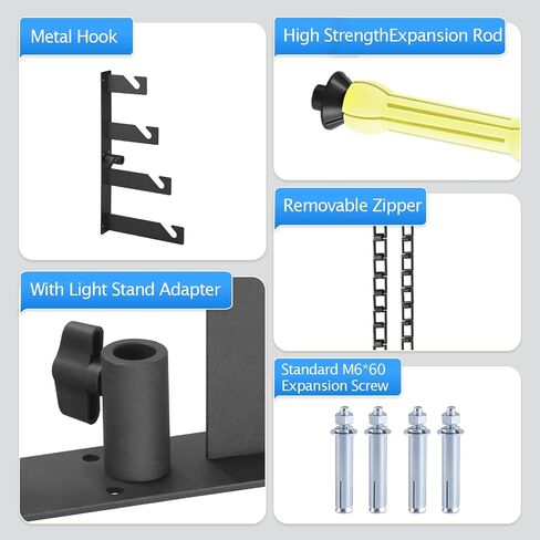 WELLMAKING 4 Axis Manual Background Lifter for Studio Photography | Backdrop Support System, Adjustable Height Control, Muslin Background Compatible, Smooth Operation, Photo Video Event Setup in Kuwait