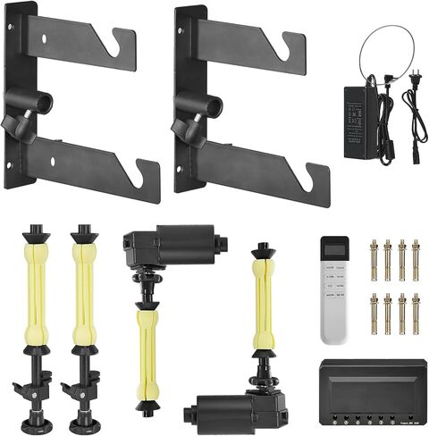 WELLMAKING 2 Roller Electric Backdrop System with Remote for Studio Video | Motorized Support, Wall Ceiling Light Stand Mounting, Wireless Control, Smooth Operation, Live Streaming Gaming Home Setup in Kuwait