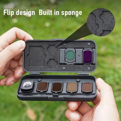 Lens Filter Case, Heavy Duty Protection Shock Absorbing For Photography On The Go Photography Black Plastic Sponge in Kuwait