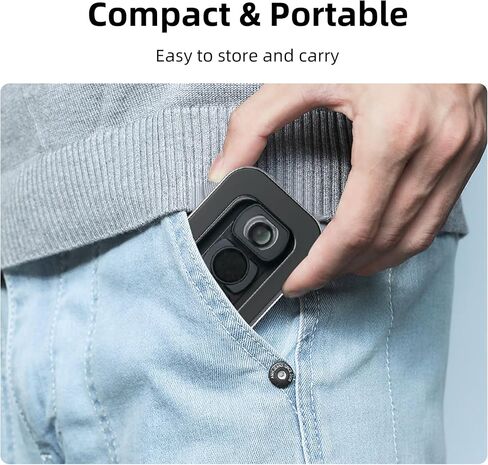 Pocket 3 Case – Magnetic Filter Case for Pocket 3/4, Slim 12mm Camera Lens Osmo Storage Box with 6-Slot Organizer, Water-Resistant Hard Shell, Portable Photography Accessories in Kuwait