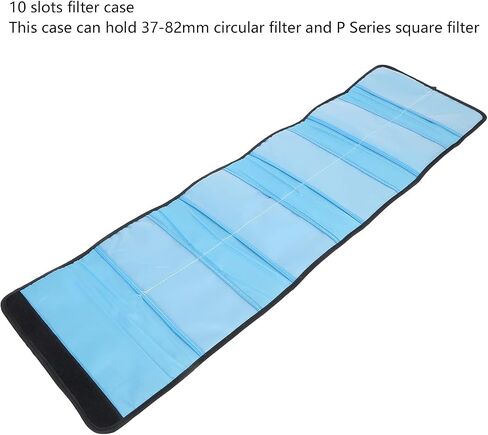 Foldable Camera Lens Filter Case Portable 10 Pockets Organizer for P Series Filters Nylon Material in Kuwait