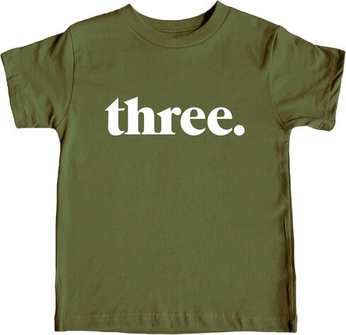 Olive Loves Apple Three Period 3rd Birthday Shirt for Boys & Girls - Toddler Third Bday Party Outfit in Kuwait